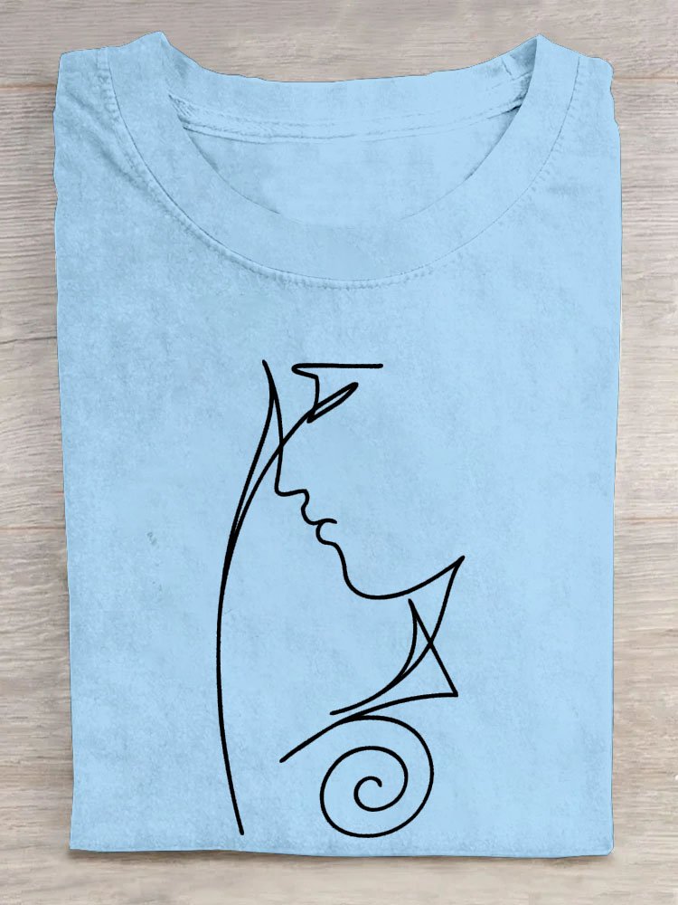 T-shirts Décontracté Abstrait Été Quotidien Ample Col Rond Régulier Régulier Oui pour Femmes
