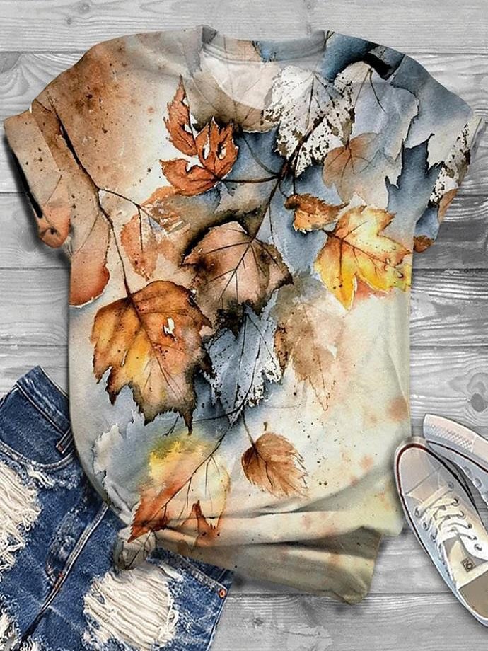 T-shirts Femmes Décontracté Papillon Été Quotidien Ample Jersey Manches Courtes Col Rond Droit