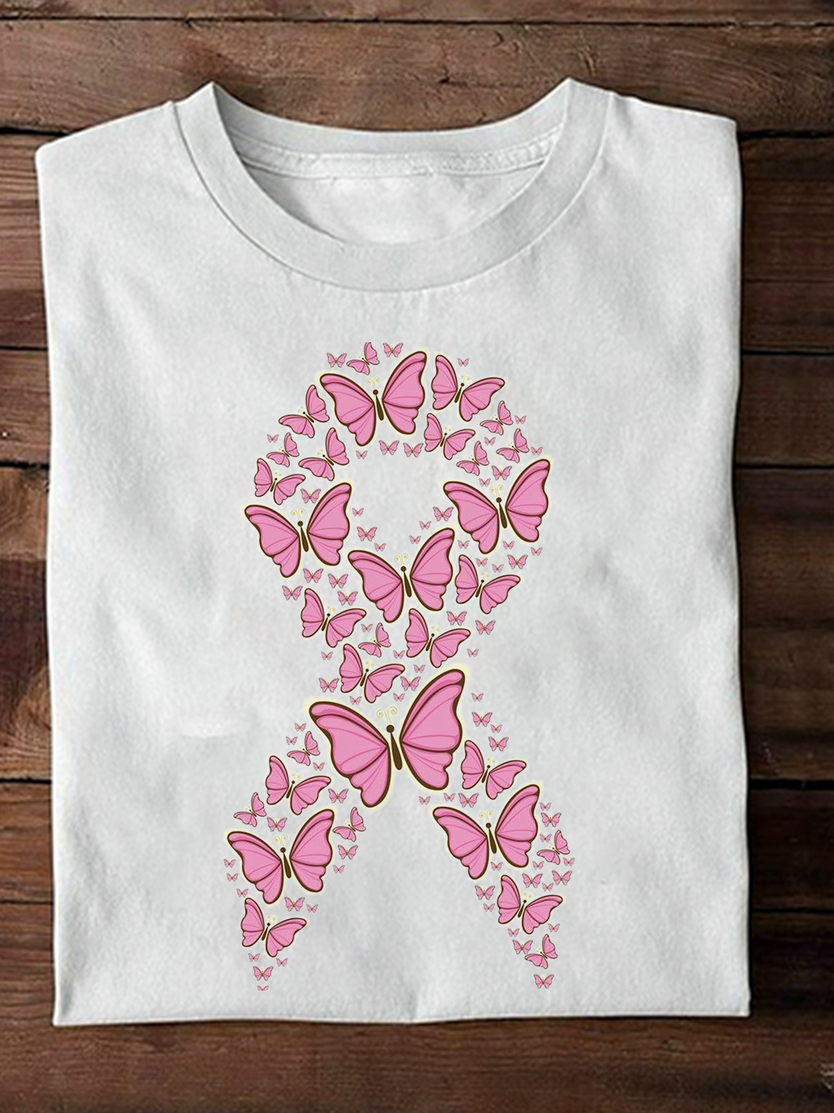 T-shirts Femmes Décontracté Printemps / Automne Papillon Coton Quotidien Ample Manches Longues Col Rond Régulier
