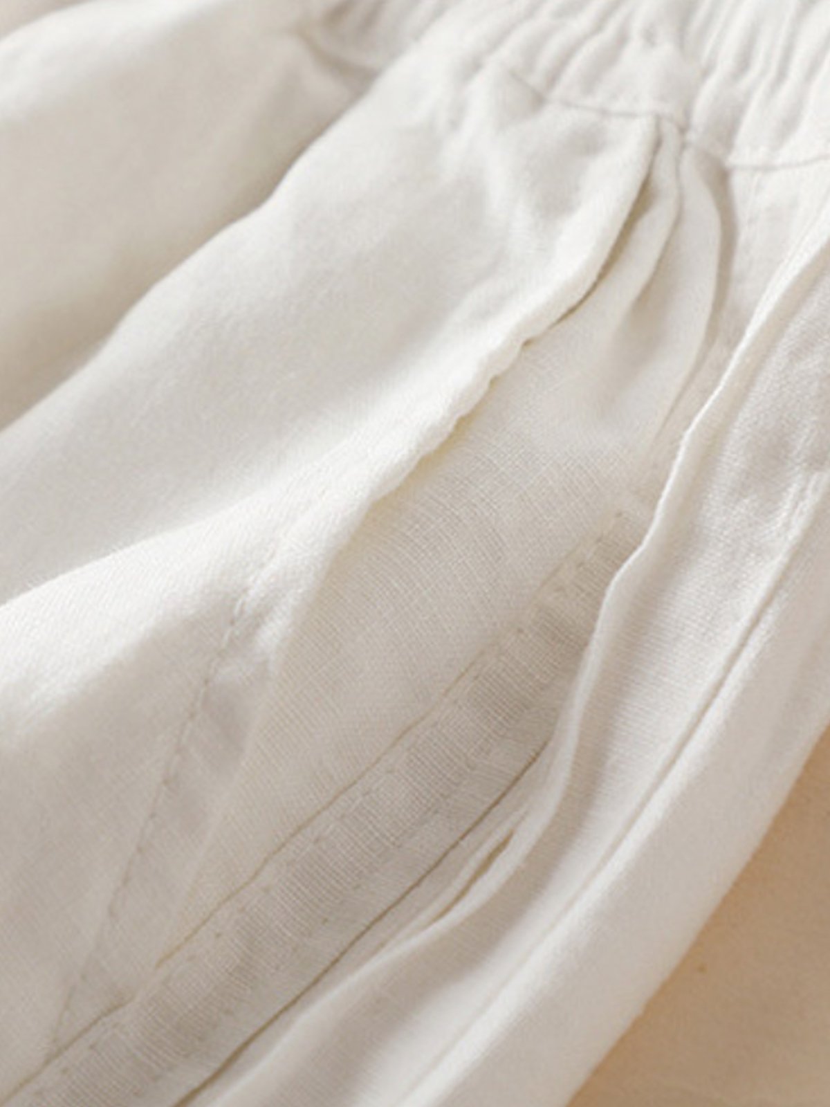 Pantalons Femmes Décontracté Plain Printemps / Automne Coton Taille Haute Aucune élasticité Ample Long Droit