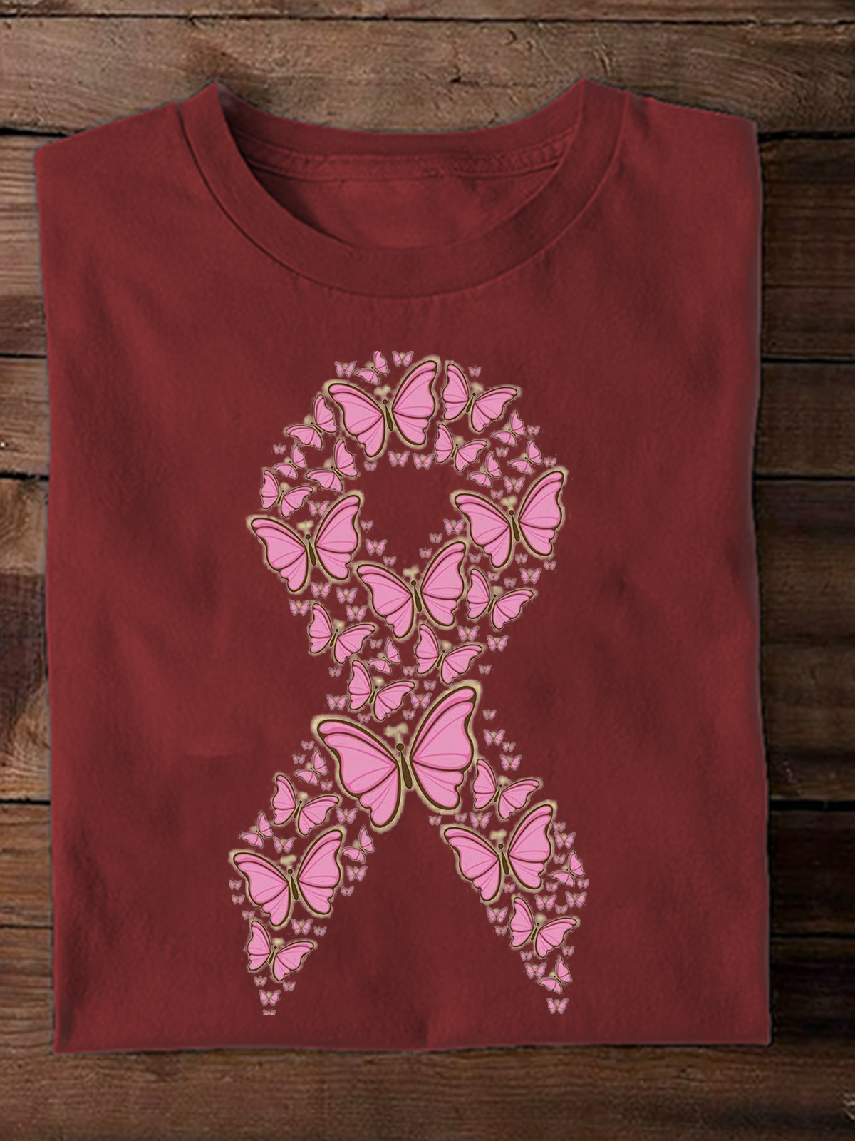 T-shirts Femmes Décontracté Printemps / Automne Papillon Coton Quotidien Ample Manches Longues Col Rond Régulier