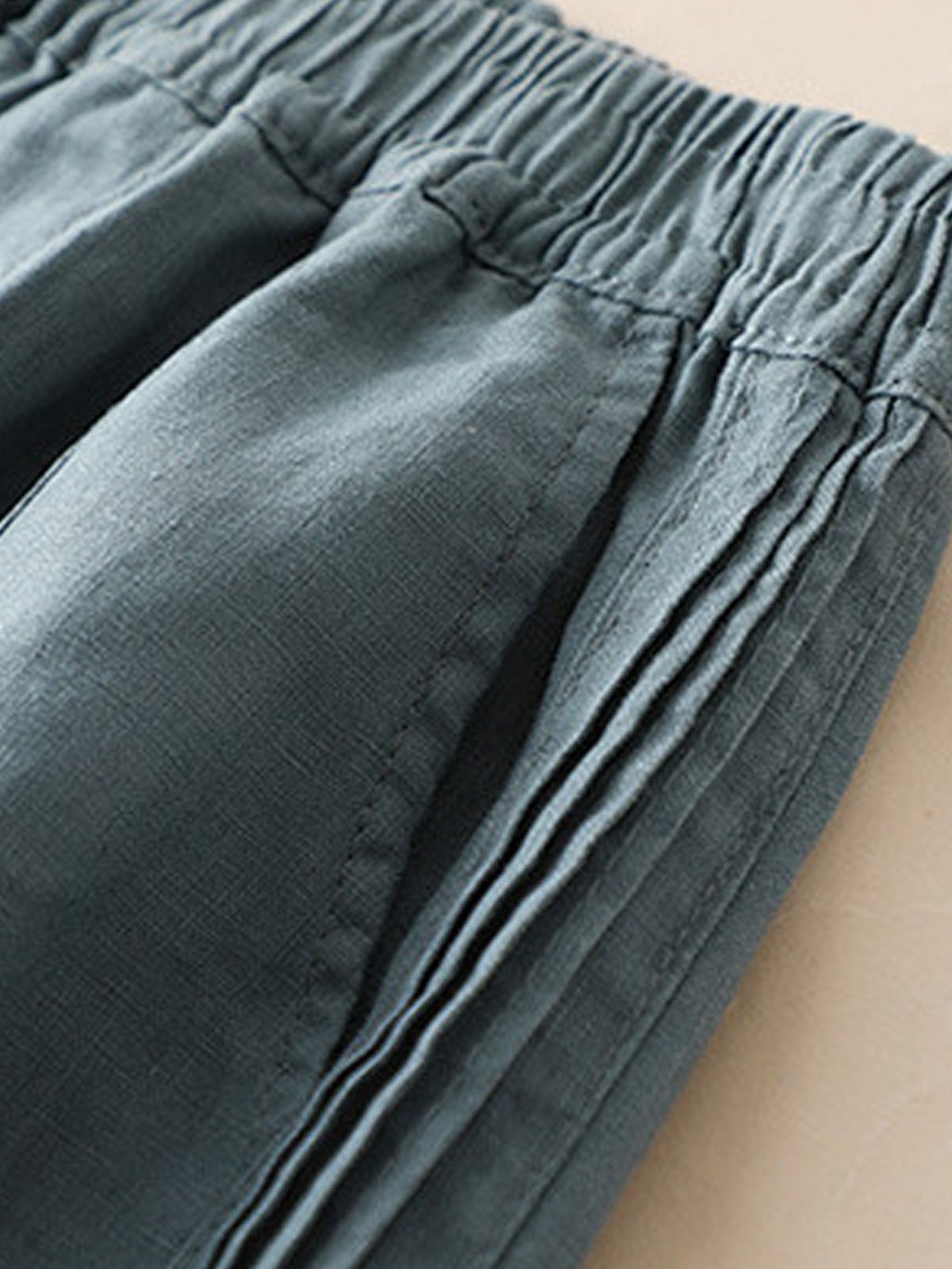 Pantalons Femmes Décontracté Plain Printemps / Automne Coton Taille Haute Aucune élasticité Ample Long Droit