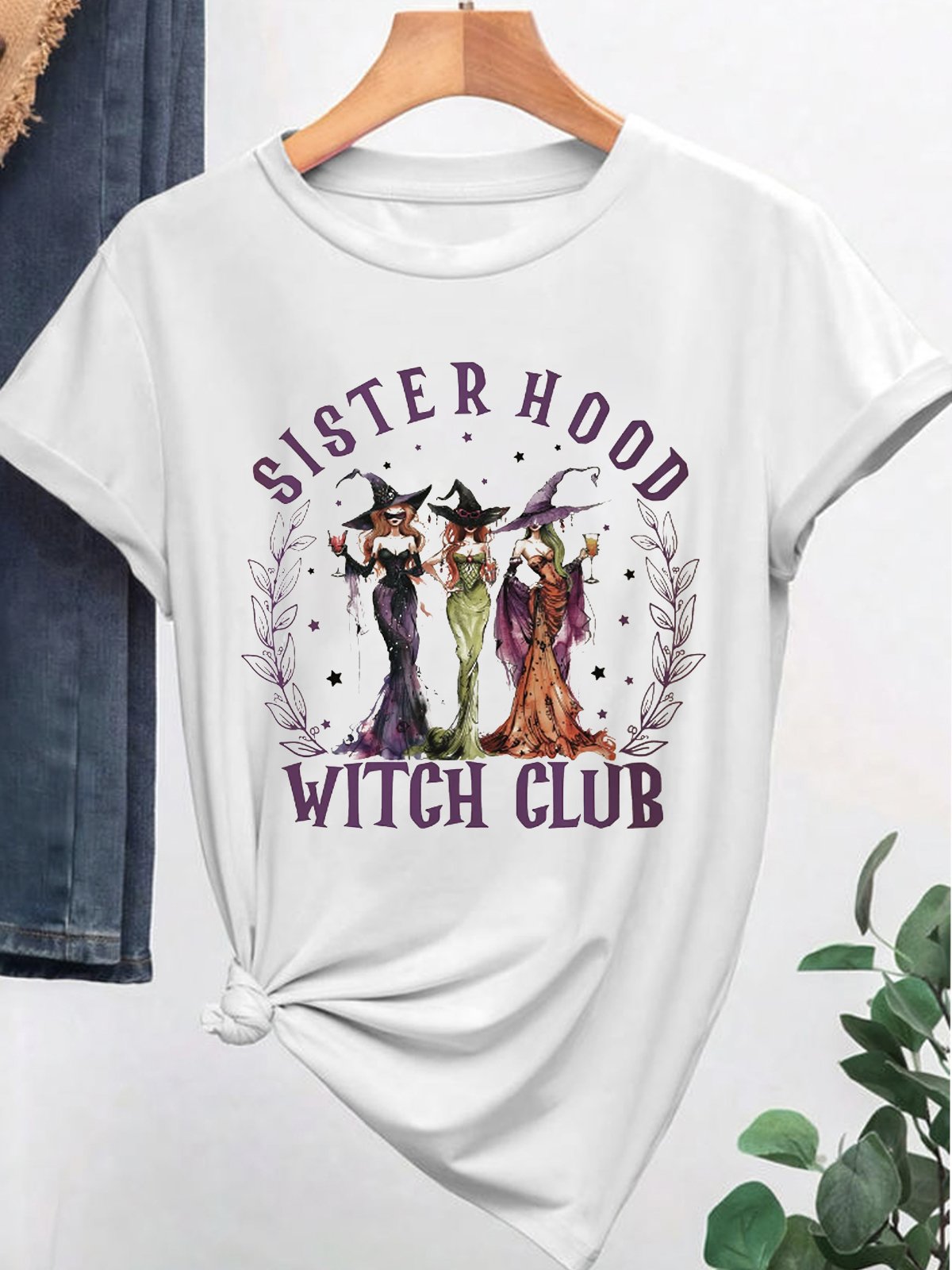 T-shirts Décontracté Été Lettres de texte Coton Micro-élasticité Manches Courtes Col Rond Trapèze Régulier pour Femmes
