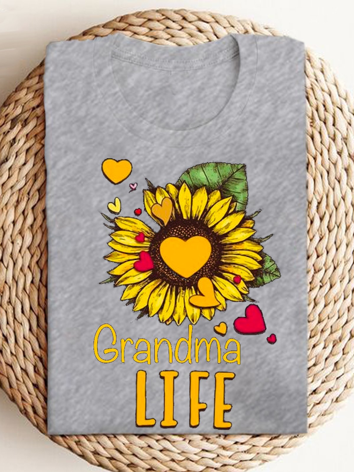 T-shirts Femmes Décontracté Été Marguerite Coton Micro-élasticité Quotidien Ample Trapèze Régulier