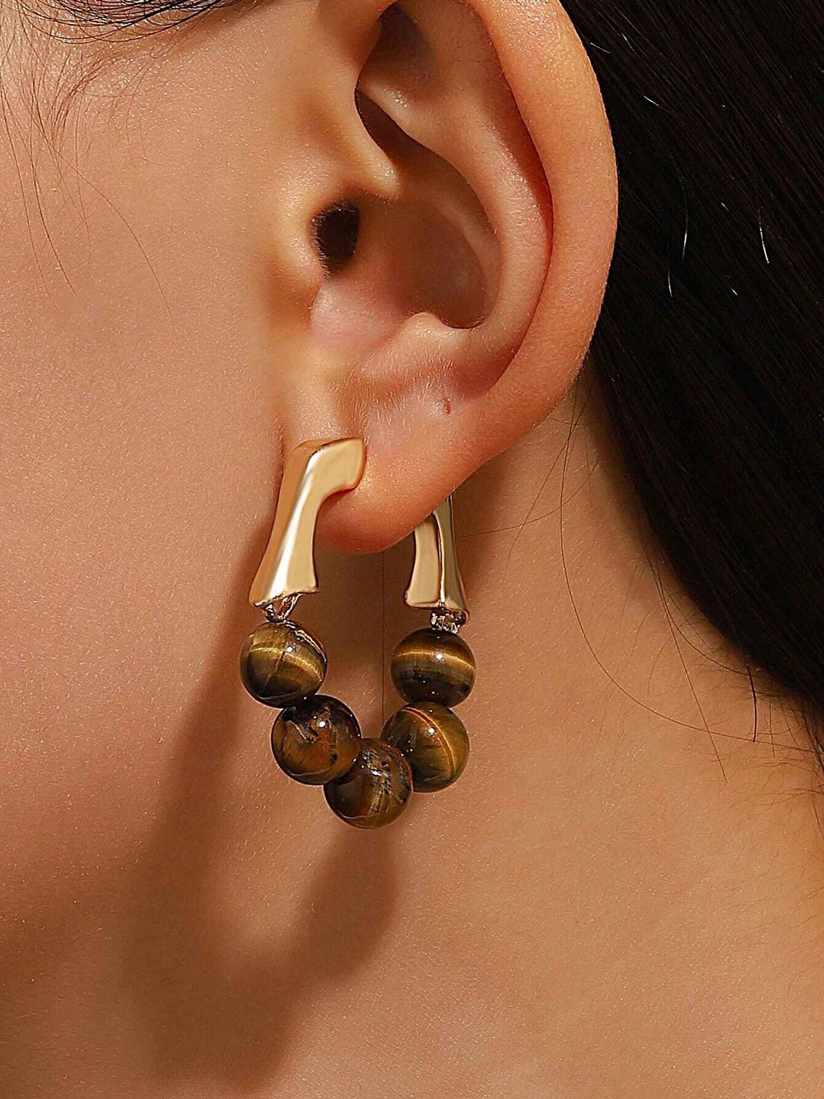 Boucles d'Oreilles Plain Toutes Les Saisons Élégant Fête Roulotté Métal cerceau pour Femmes