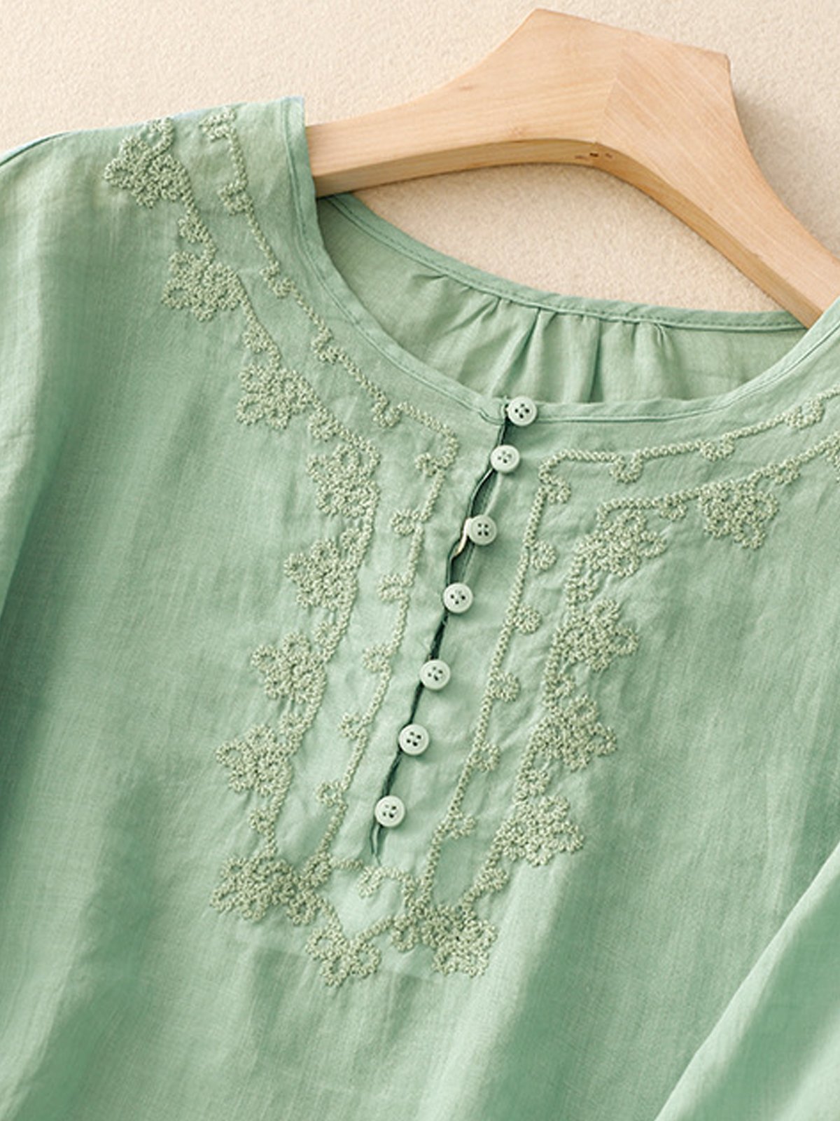 Chemisiers1 Femmes Décontracté Plain Printemps / Automne Quotidien Ample Coton Et Lin Régulier Régulier Col de Chemise