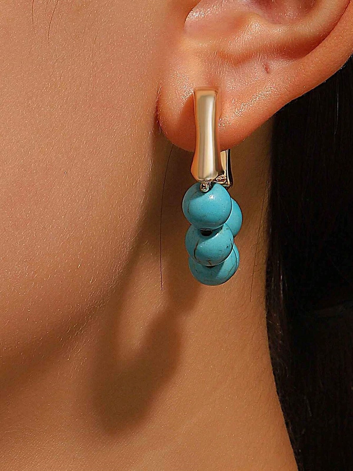 Boucles d'Oreilles Plain Toutes Les Saisons Élégant Fête Roulotté Métal cerceau pour Femmes