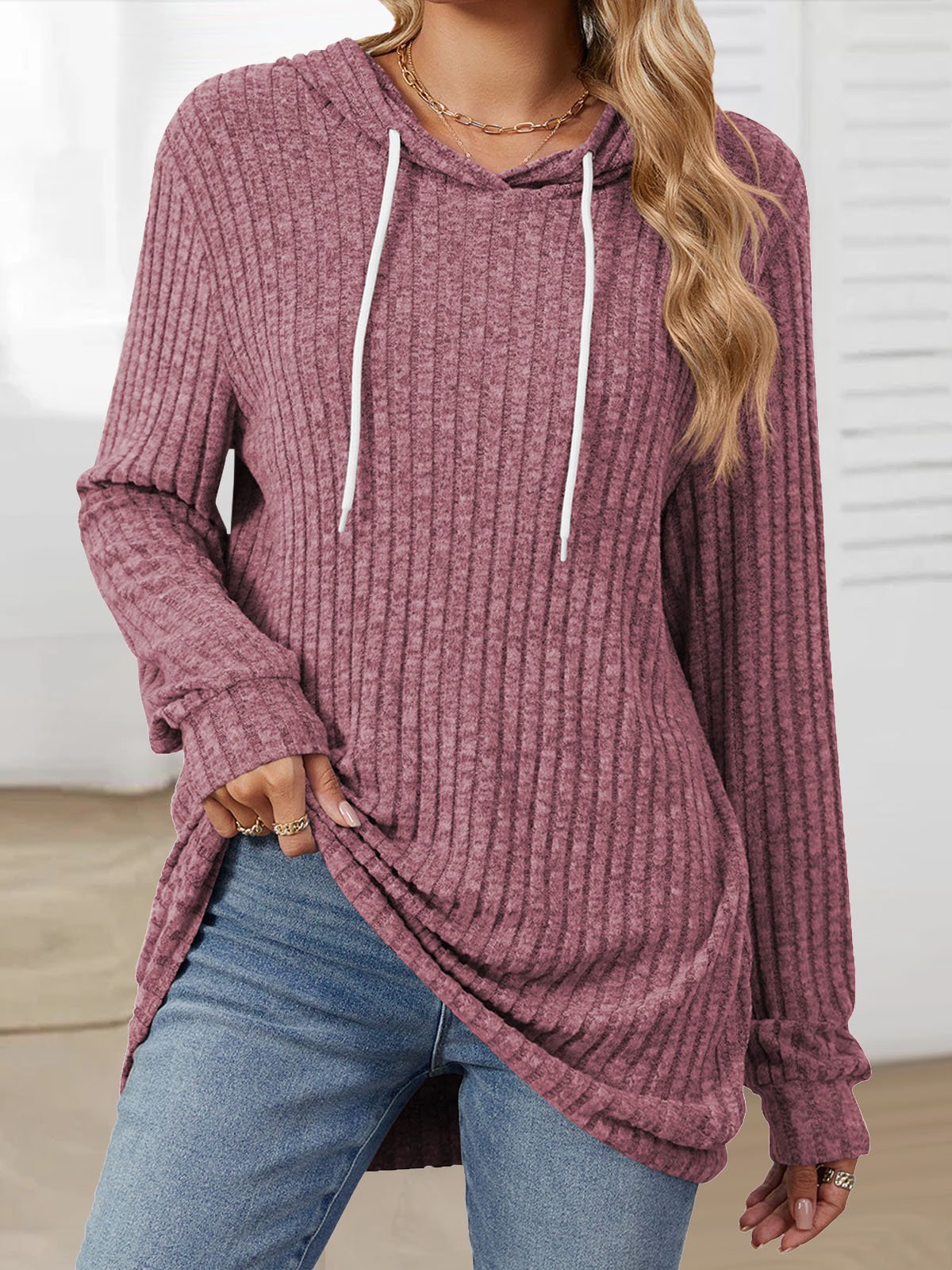 à Capuche Femmes Décontracté Plain Printemps / Automne Micro-élasticité Quotidien Meilleure vente Manches Longues Droit Régulier