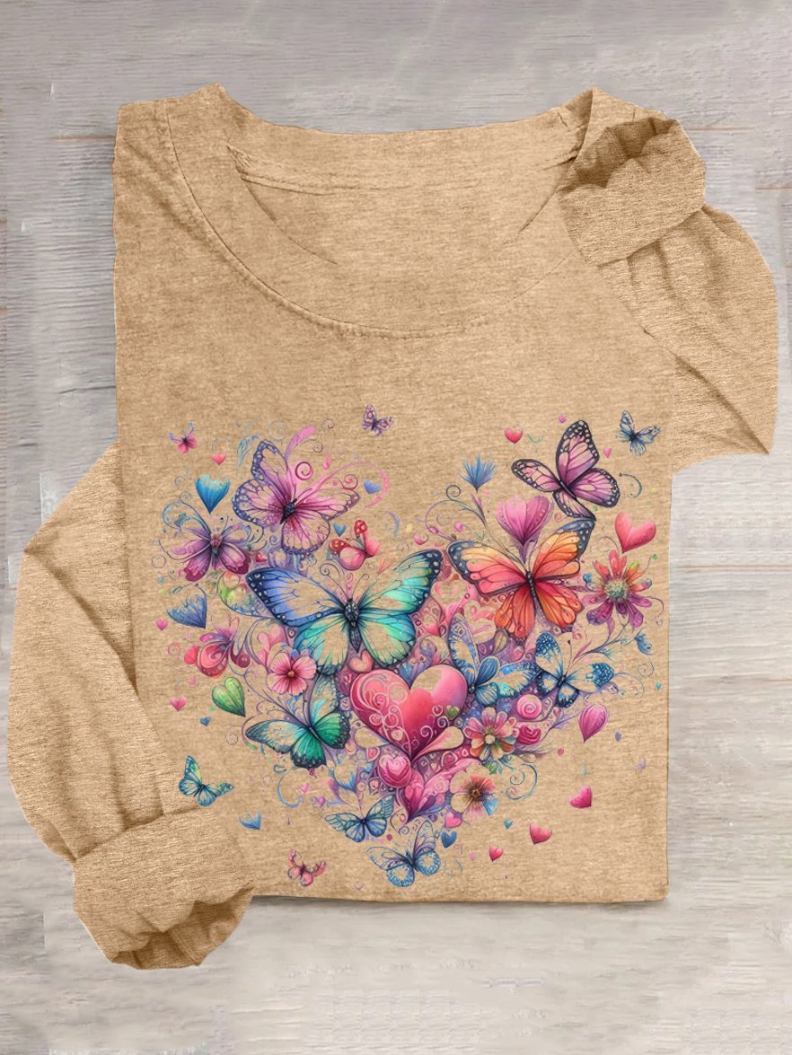 T-shirts Décontracté Été Coeur/cordé Coton Quotidien Ample Sans Manches Col Rond Droit pour Femmes