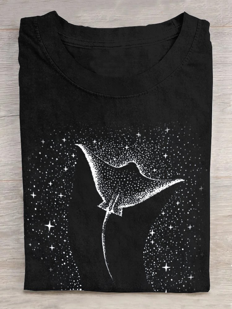 T-shirts Décontracté Été Marin Vie Manches Courtes Col Rond Régulier Droit Régulier Oui pour Femmes