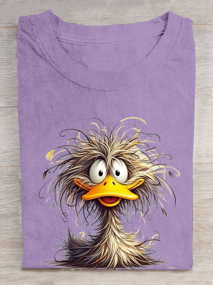 T-shirts Femmes Décontracté Imprimé d'Animal Été Coton Ample Manches Courtes Droit Élasticité moyenne Oui