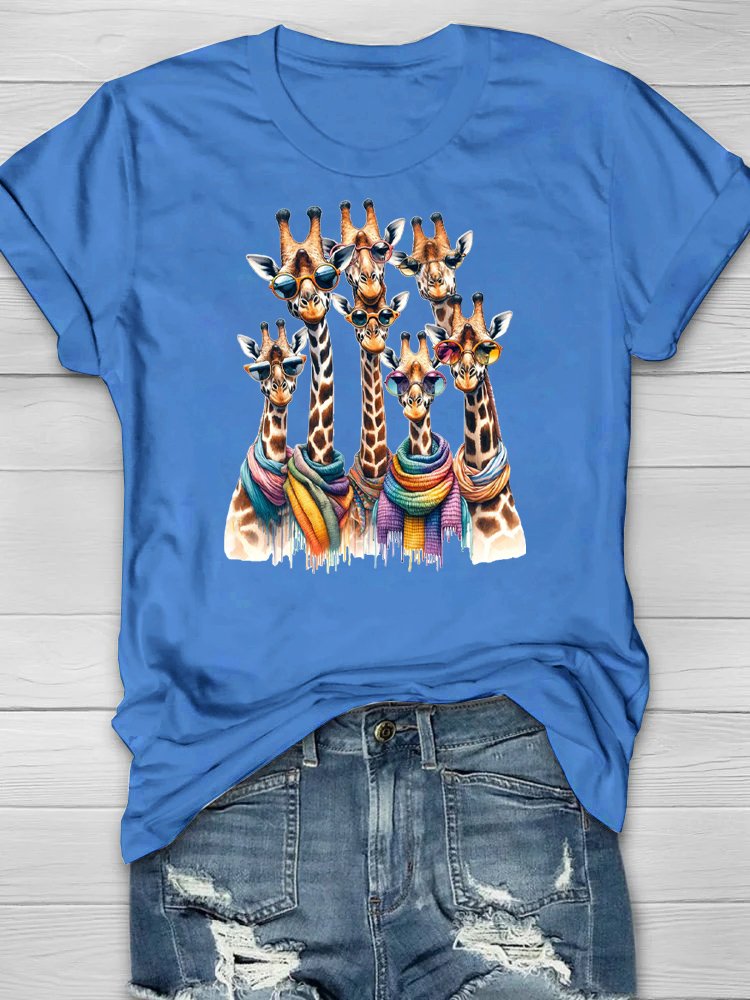 T-shirts Décontracté Imprimé d'Animal Été Coton Ample Col Rond Droit Élasticité moyenne Oui pour Femmes