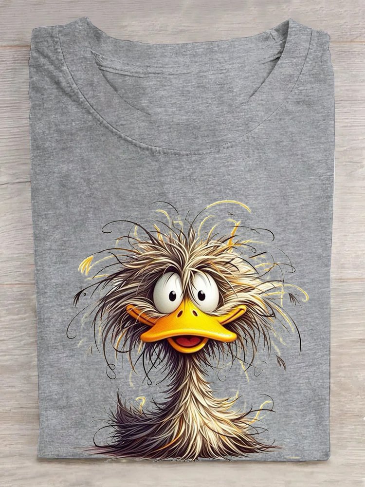 T-shirts Femmes Décontracté Imprimé d'Animal Été Coton Ample Manches Courtes Droit Élasticité moyenne Oui