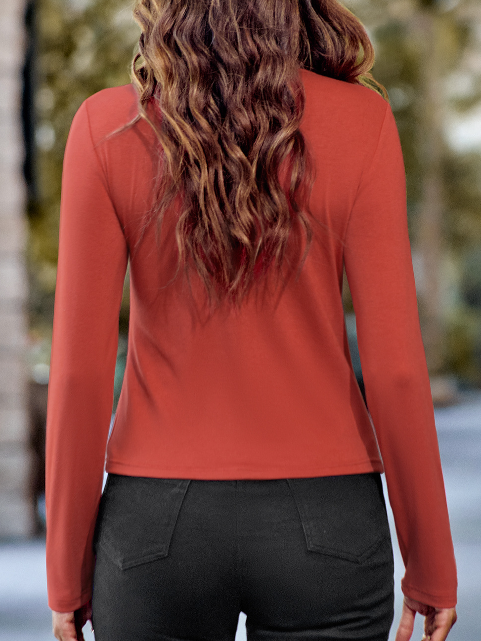 T-shirts Femmes Décontracté Plain Printemps / Automne Ample Col Rond Régulier Droit Boucle Régulier