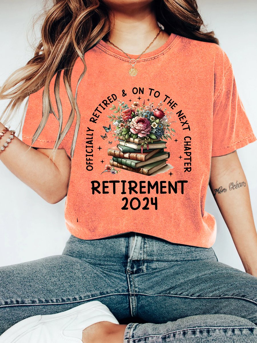 T-shirts Femmes Décontracté Floral Été Coton Aucune élasticité Manches Courtes Col Rond Régulier Régulier