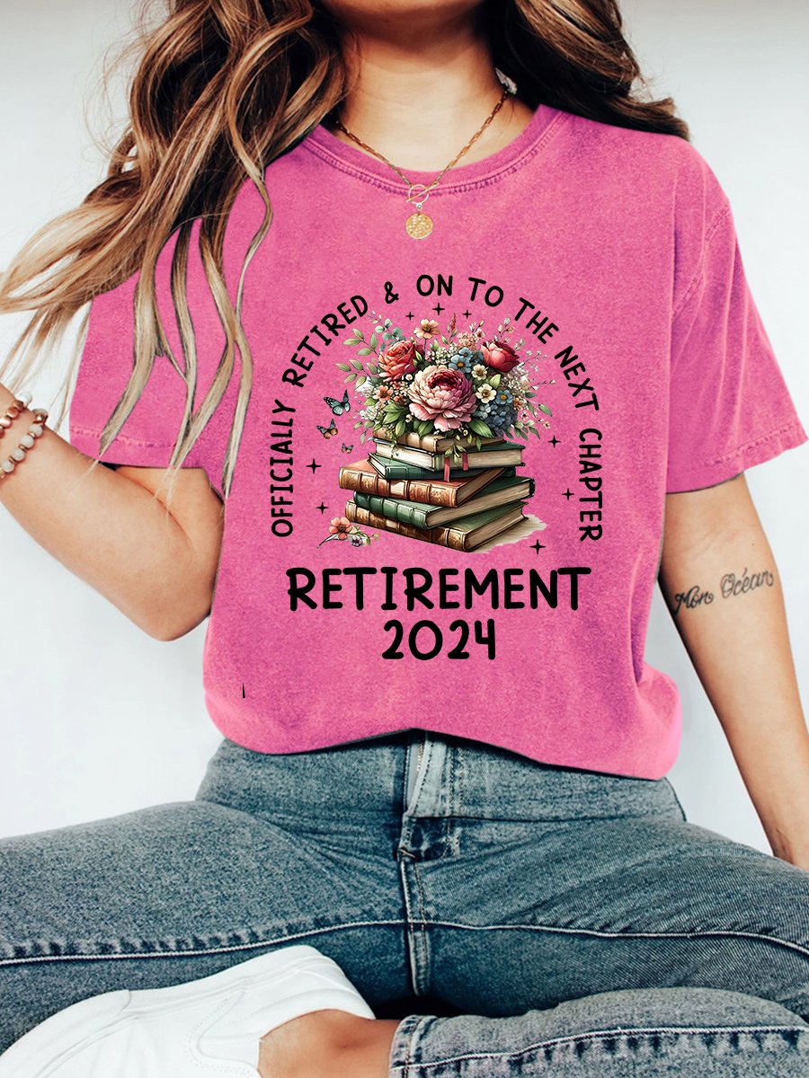 T-shirts Femmes Décontracté Floral Été Coton Aucune élasticité Manches Courtes Col Rond Régulier Régulier
