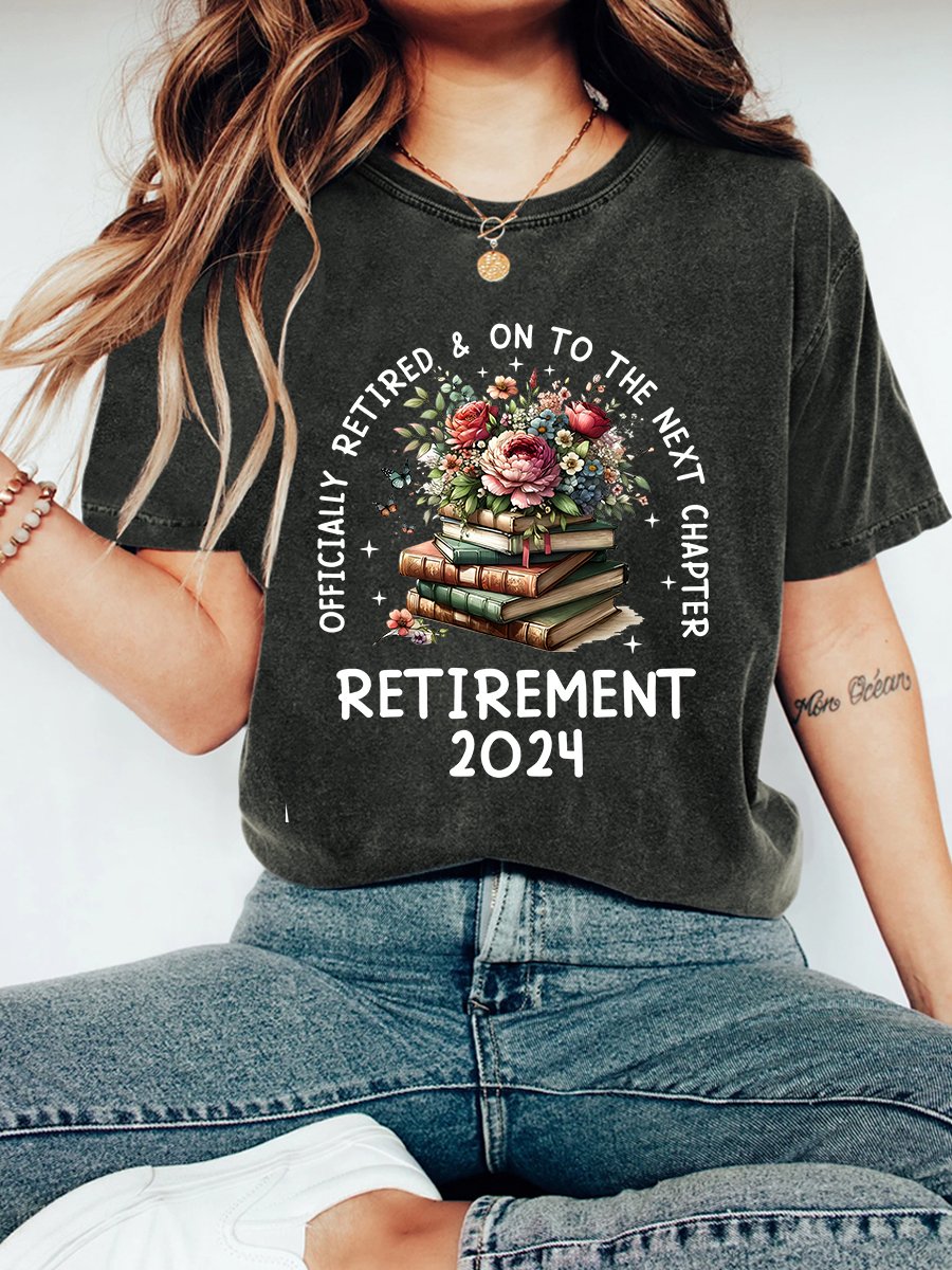 T-shirts Femmes Décontracté Floral Été Coton Aucune élasticité Manches Courtes Col Rond Régulier Régulier