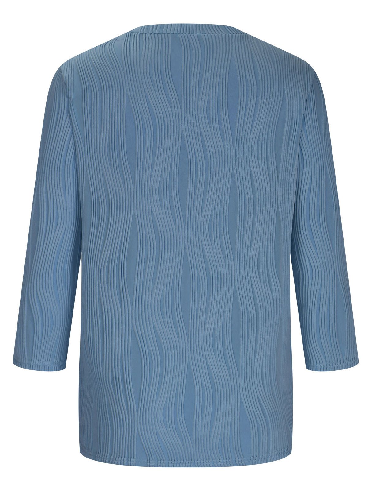 T-shirts Femmes Décontracté Plain Printemps / Automne Jacquard Jacquard Quotidien Col Rond Droit Régulier