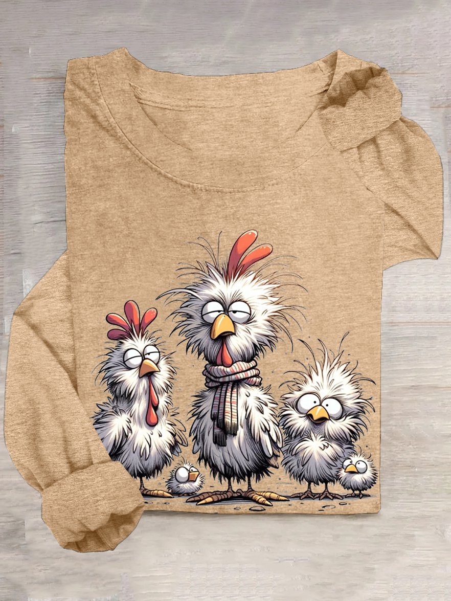 T-shirts Décontracté Printemps / Automne Turquie Ample Manches Longues Col Rond en Mélangé de Coton Droit Oui pour Femmes