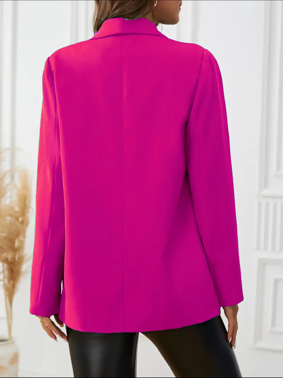 Micro-élasticité Col Châle Manches Longues Régulier Plain Blouson Zip pour Femmes