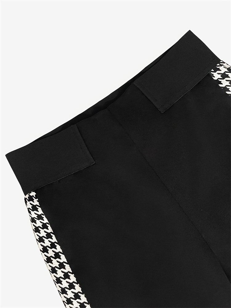 Pantalons De Yoga Femmes Décontracté Pied-de-poule Toutes Les Saisons Polyester Naturel à Haute Élasticité Faire la navette Serré Pantalon coupe slim