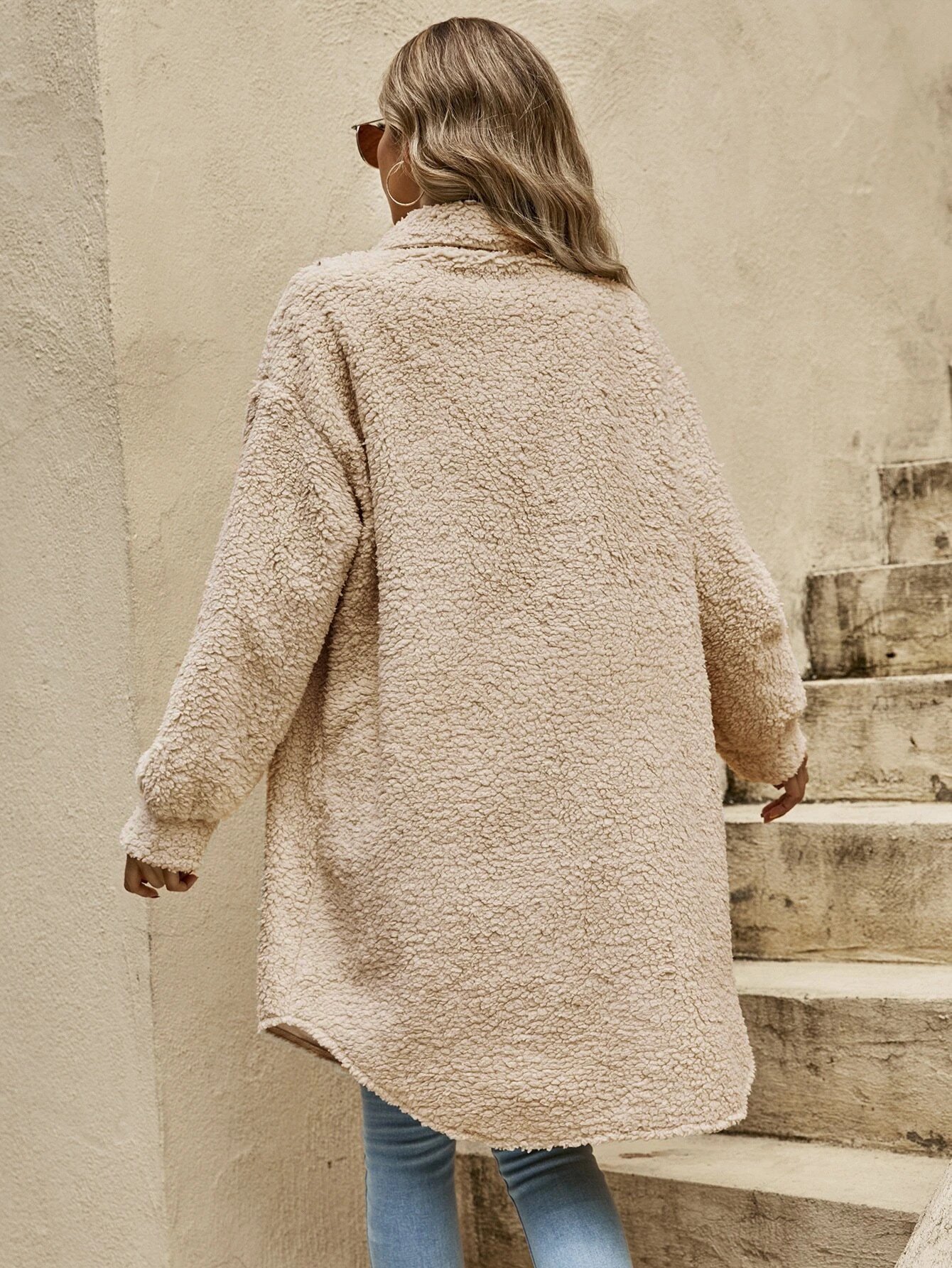 Micro-élasticité Manches Longues Régulier Plain Blouson Zip pour Femmes