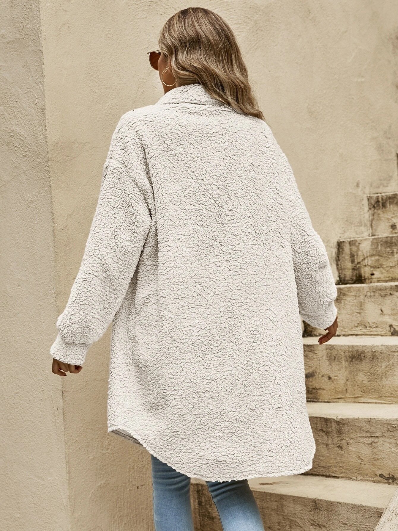 Micro-élasticité Manches Longues Régulier Plain Blouson Zip pour Femmes
