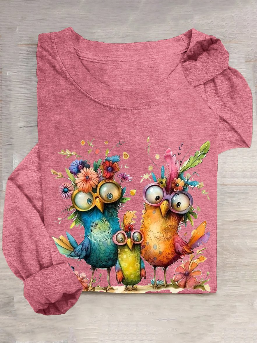 T-shirts Femmes Décontracté Printemps / Automne Turquie Quotidien Ample Manches Longues Col Rond en Mélangé de Coton Régulier