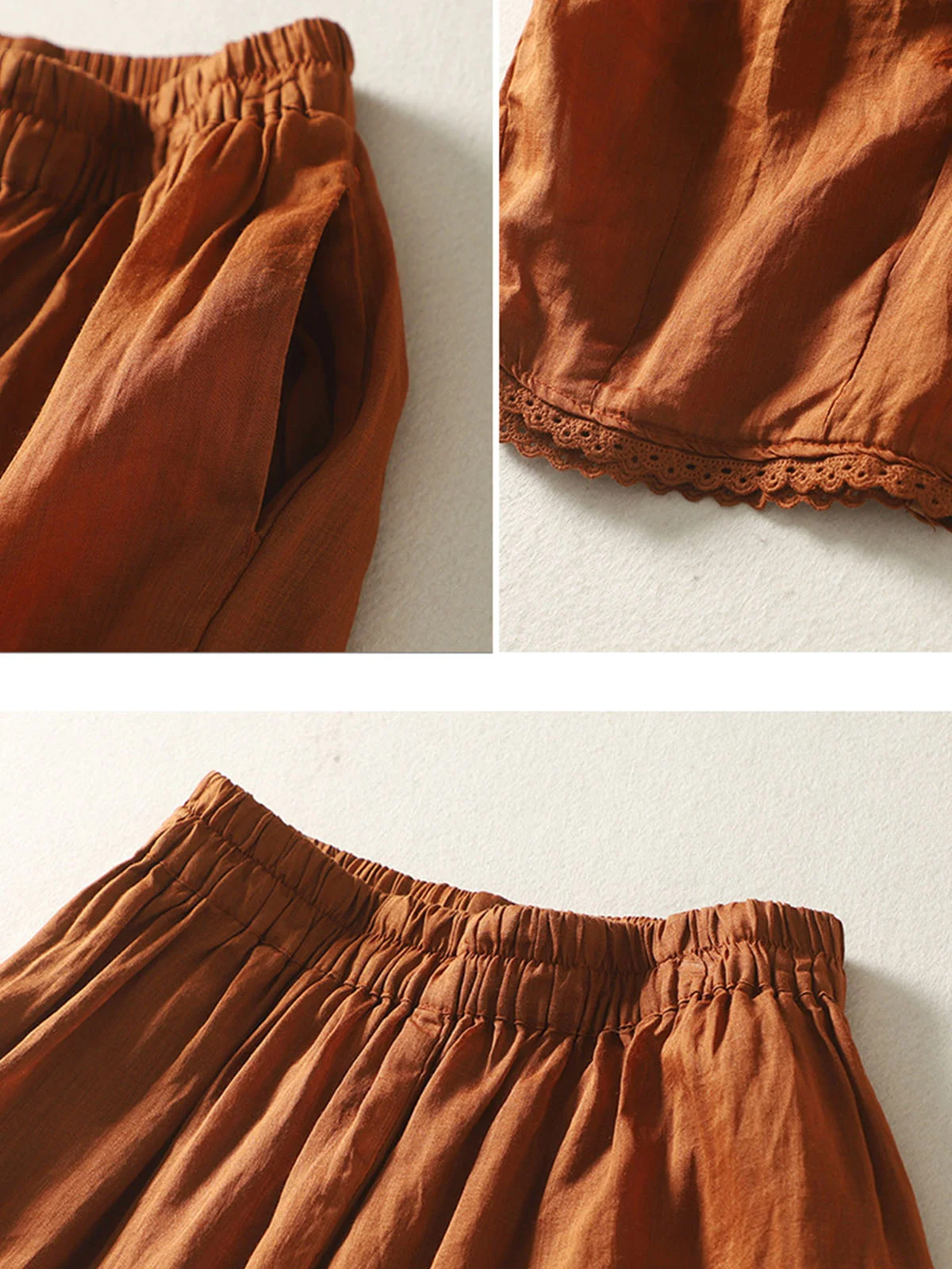 Pantalons Décontracté Plain Printemps / Automne Coton Naturel Quotidien Ample Pantalon à la cheville Droit pour Femmes