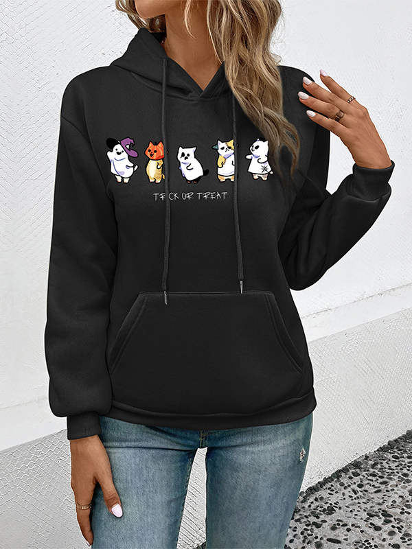 Sweat-shirts Femmes Décontracté Imprimé d'Animal Printemps / Automne Polyester Sweat-shirt à Capuche Micro-élasticité Manches Longues Régulier Droit