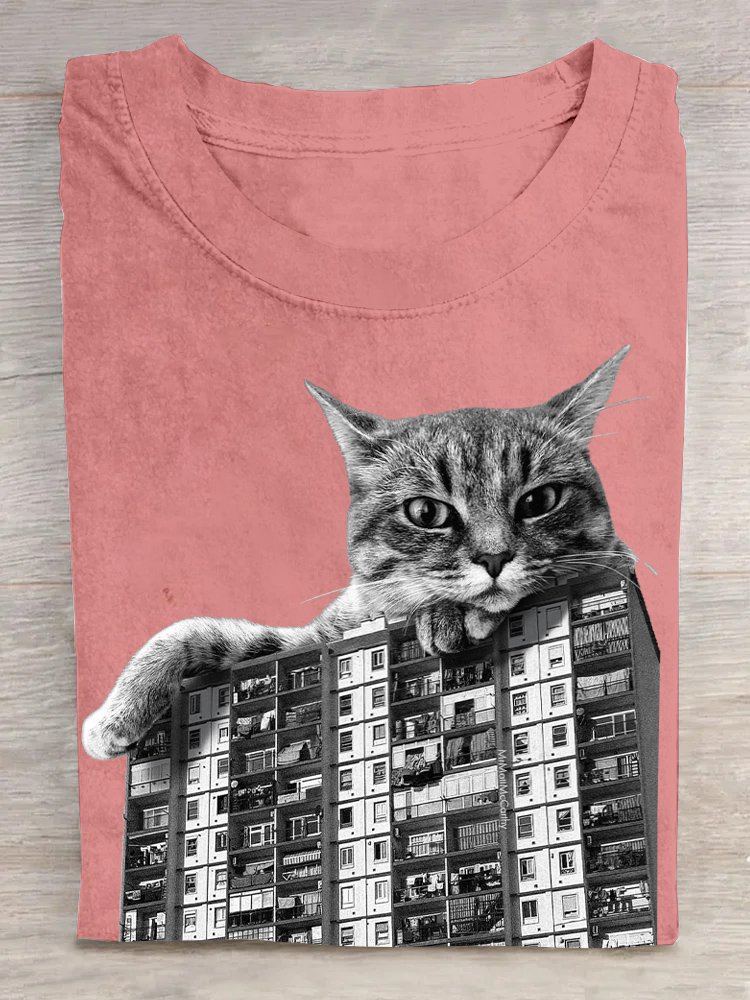 T-shirts Décontracté Été Ville Coton Ample Régulier Droit Régulier Oui pour Femmes