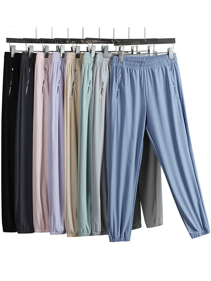 Pantalons Décontracté Plain Printemps / Automne Couture de poche Nylon Standard Droit Régulier Élasticité moyenne pour Femmes