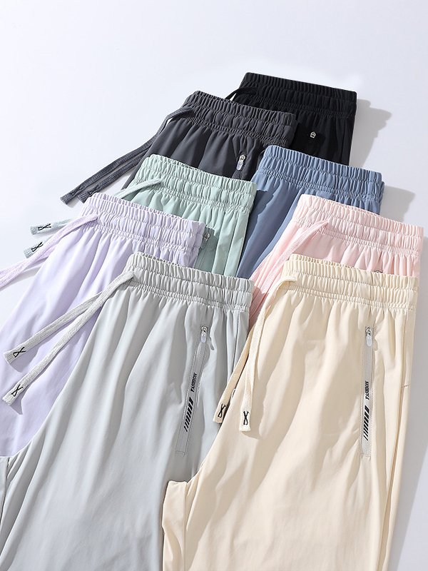 Pantalons Décontracté Plain Printemps / Automne Couture de poche Nylon Standard Droit Régulier Élasticité moyenne pour Femmes