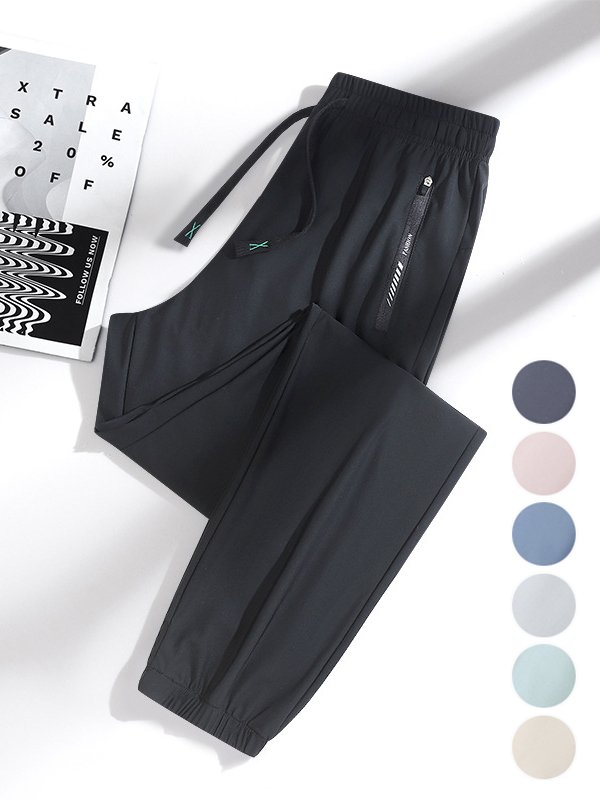 Pantalons Décontracté Plain Printemps / Automne Couture de poche Nylon Standard Droit Régulier Élasticité moyenne pour Femmes