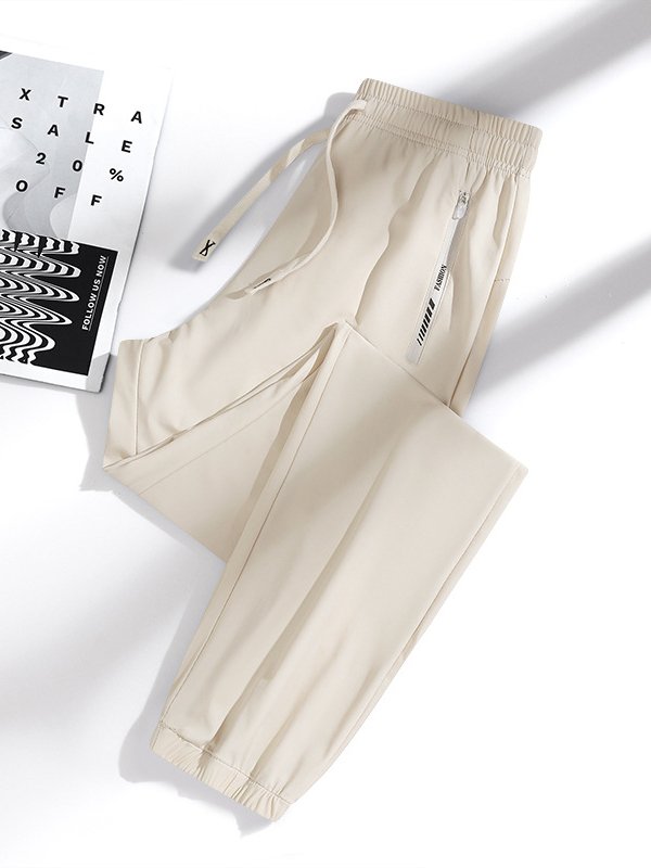 Pantalons Décontracté Plain Printemps / Automne Couture de poche Nylon Standard Droit Régulier Élasticité moyenne pour Femmes
