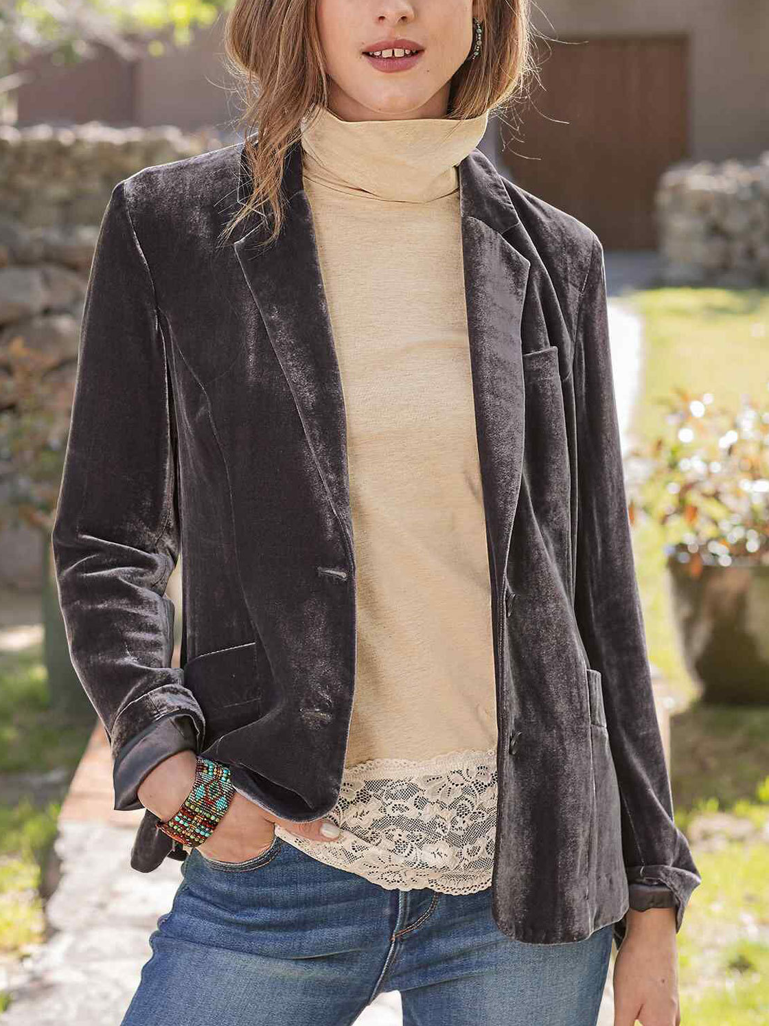 Manches Longues Régulier Plain Blazer pour Femmes