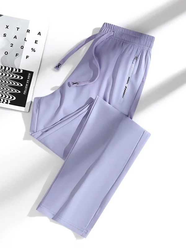 Pantalons Femmes Décontracté Plain Printemps / Automne Séchage Rapide Taille Élastique Standard Pantalons Harem Droit Élasticité moyenne