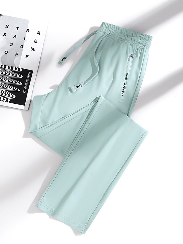 Pantalons Femmes Décontracté Plain Printemps / Automne Séchage Rapide Taille Élastique Standard Pantalons Harem Droit Élasticité moyenne