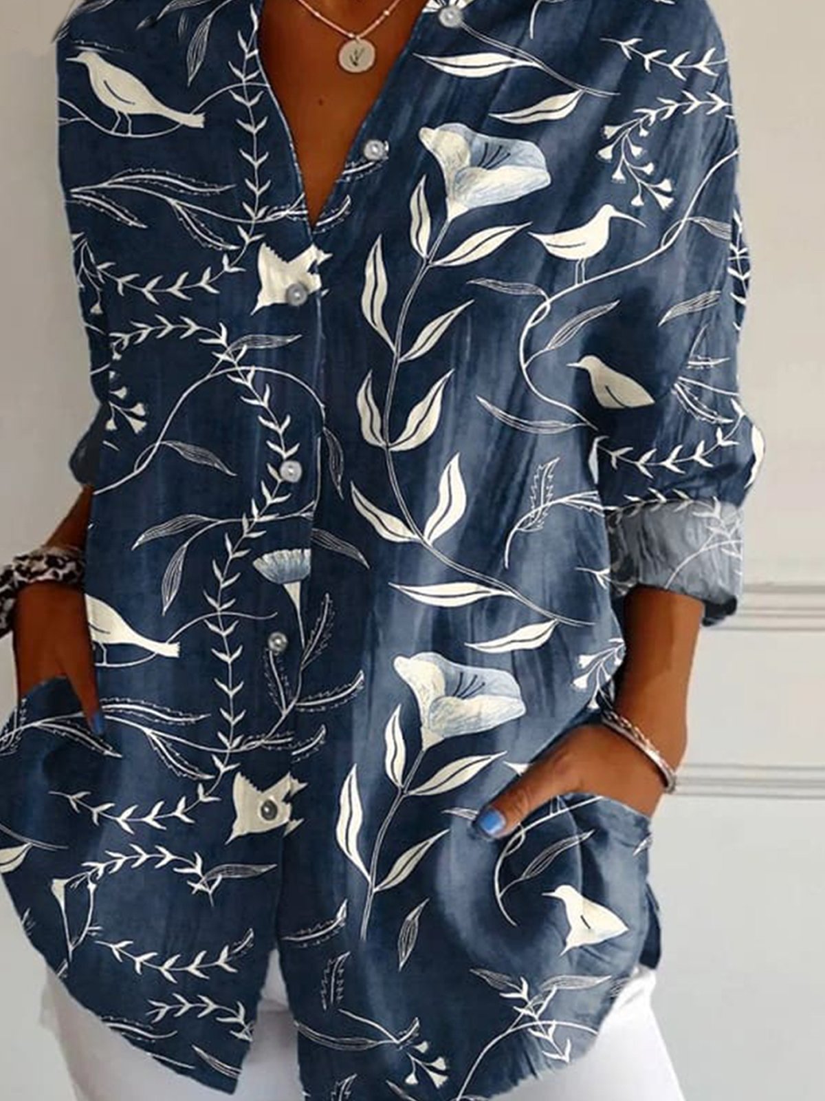 Chemises Décontracté Floral Été Polyester Aucune élasticité Faire la navette Manches Courtes Droit Régulier pour Femmes
