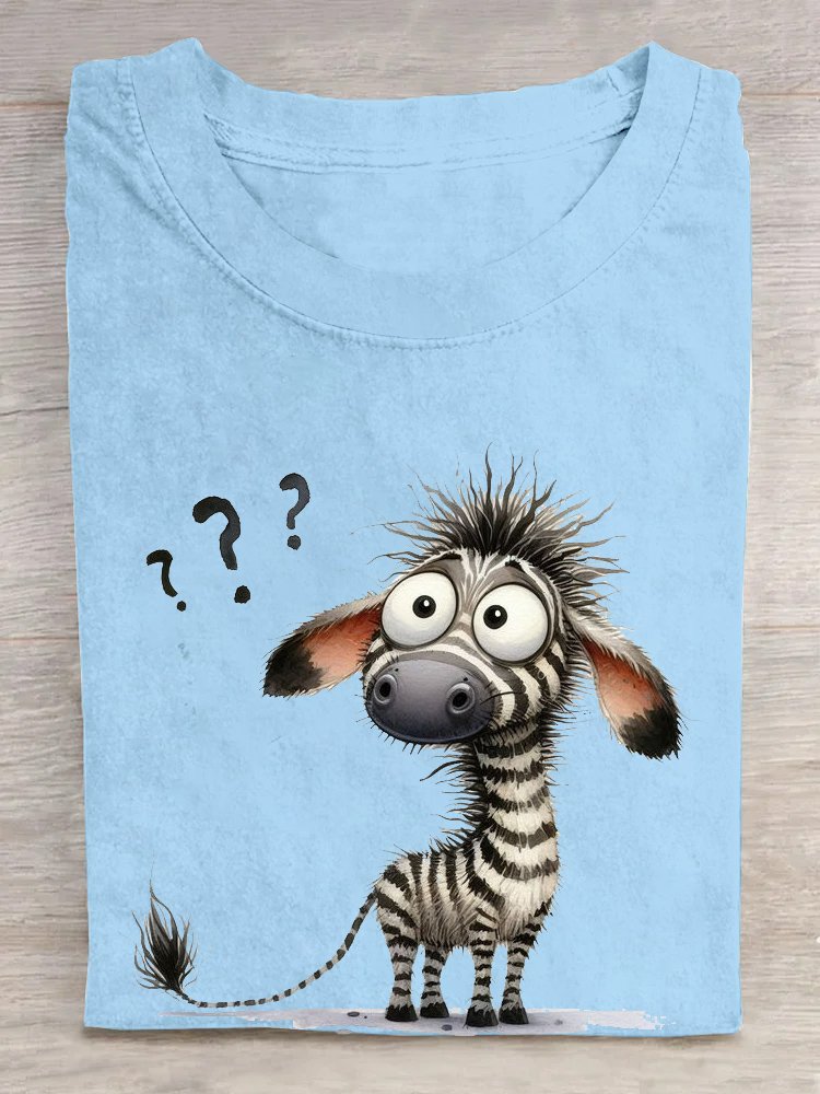 T-shirts Décontracté Été Zèbre Quotidien Ample Régulier Régulier Élasticité moyenne Oui pour Femmes