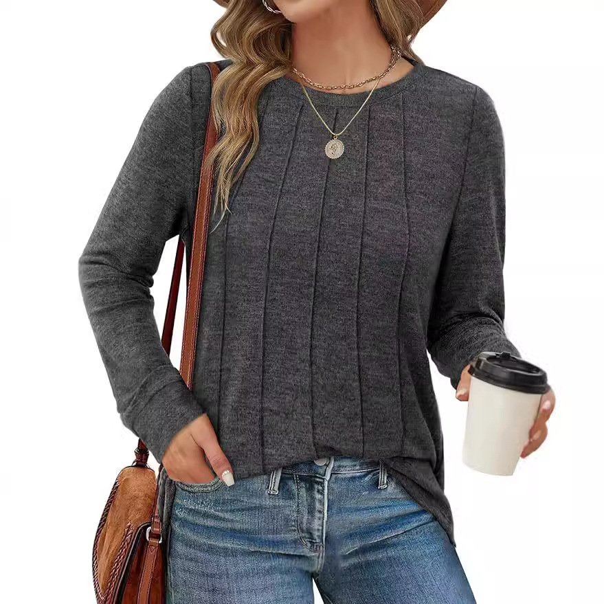 T-shirts Décontracté Plain Printemps / Automne Asymétrique Régulier Droit Boucle Régulier Élasticité moyenne pour Femmes