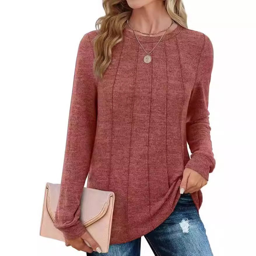 T-shirts Décontracté Plain Printemps / Automne Asymétrique Régulier Droit Boucle Régulier Élasticité moyenne pour Femmes