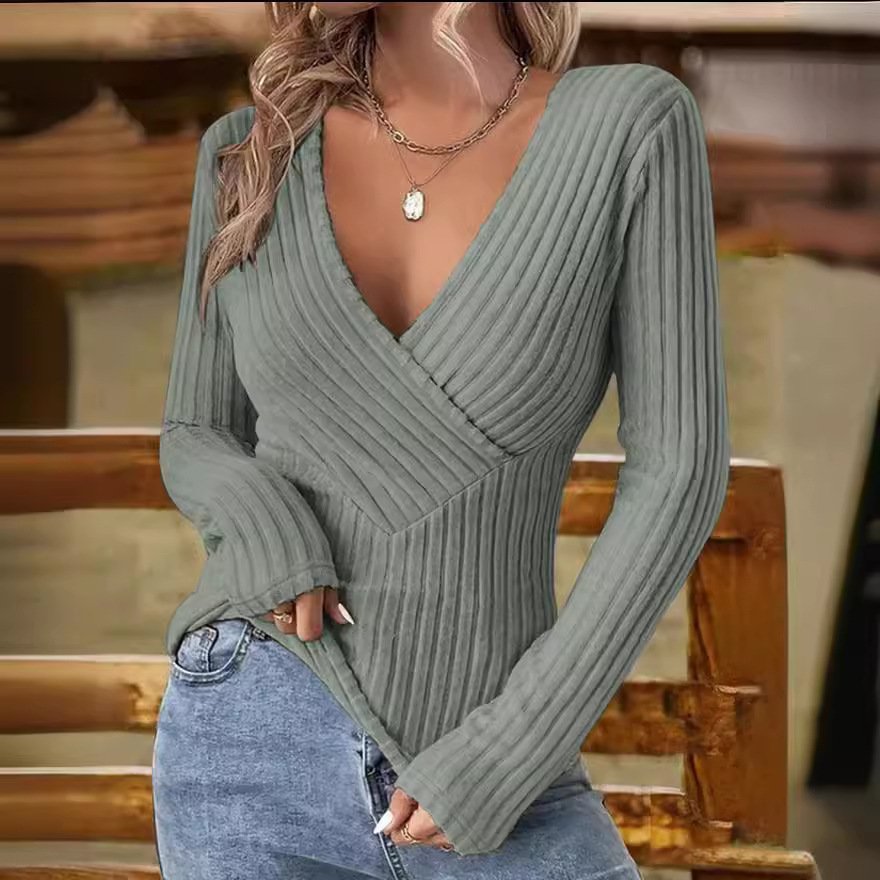 T-shirts Femmes Décontracté Printemps / Automne impression en 3D Col V Quotidien Ample Jersey Régulier Droit