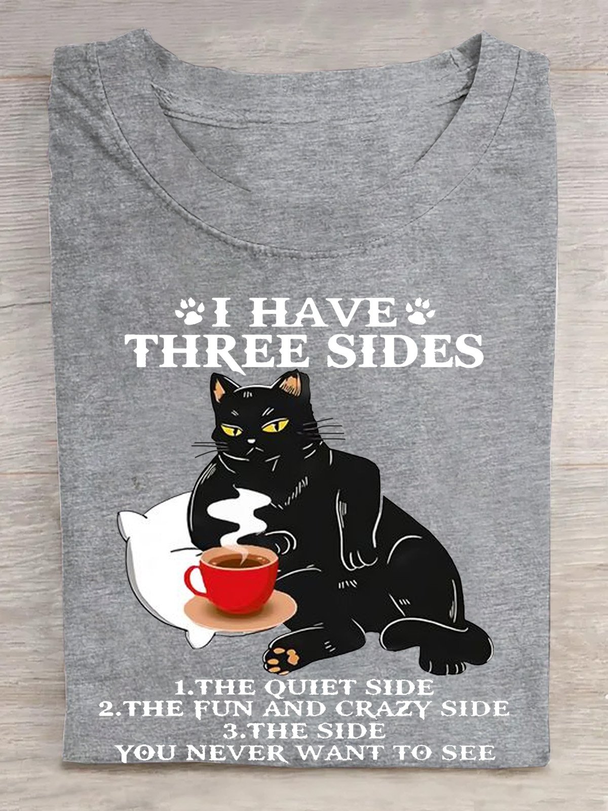 T-shirts Décontracté Été Chat Col Rond Régulier Droit Régulier Élasticité moyenne Oui pour Femmes