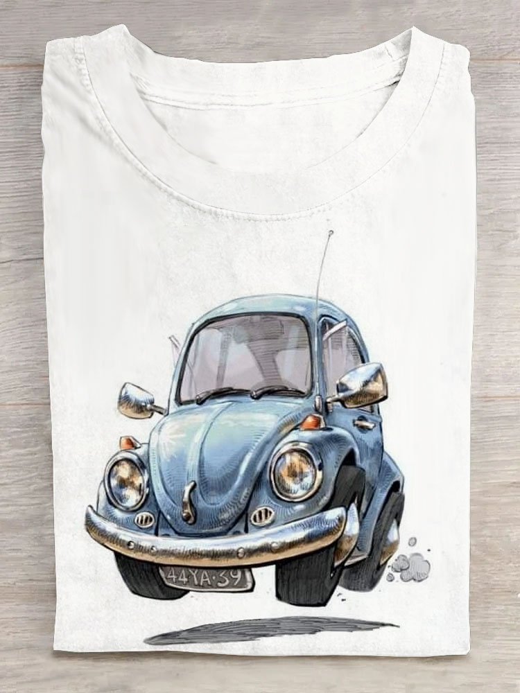 T-shirts Femmes Décontracté Été voiture Quotidien Ample Manches Courtes Droit Régulier Élasticité moyenne