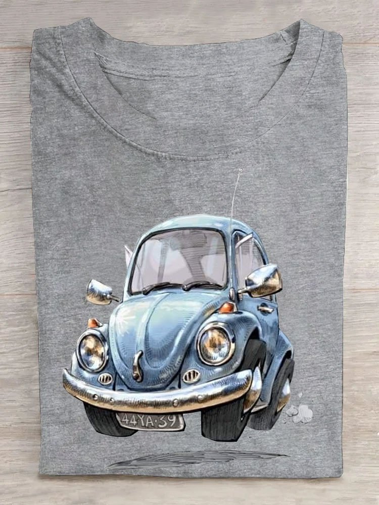 T-shirts Femmes Décontracté Été voiture Quotidien Ample Manches Courtes Droit Régulier Élasticité moyenne