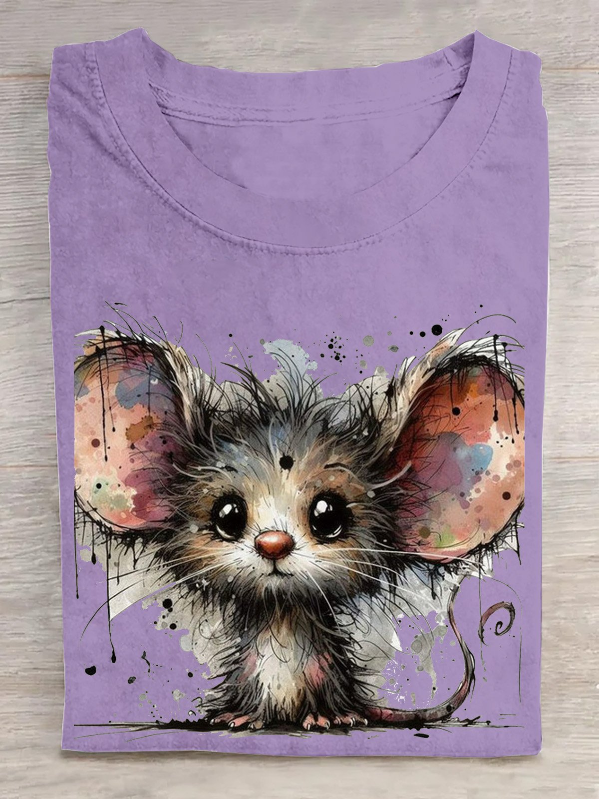 T-shirts Décontracté Imprimé d'Animal Été Manches Courtes Col Rond Régulier Droit Régulier Élasticité moyenne pour Femmes
