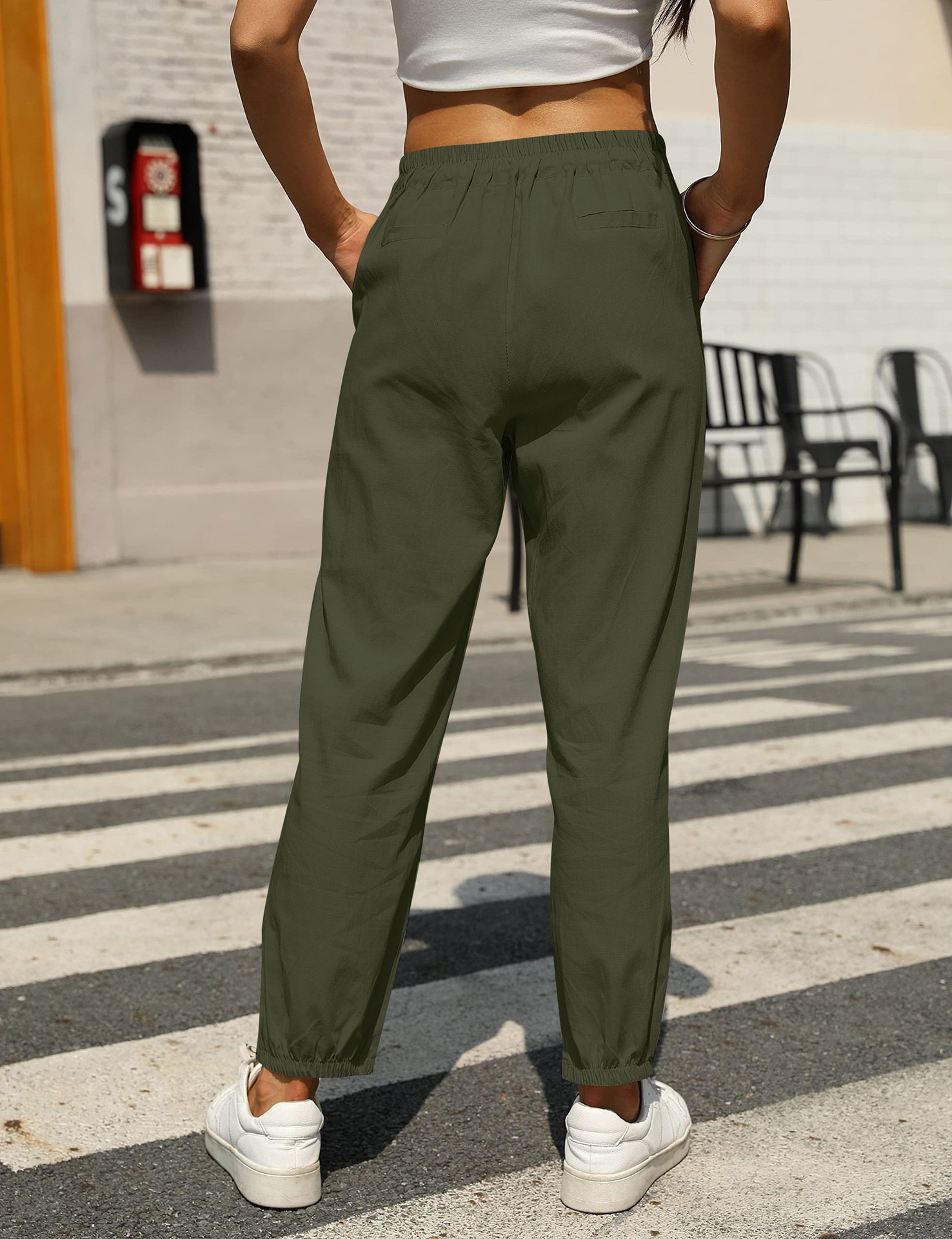 Pantalons Femmes Décontracté Plain Printemps / Automne Polyester Aucune élasticité Quotidien Long Droit Régulier