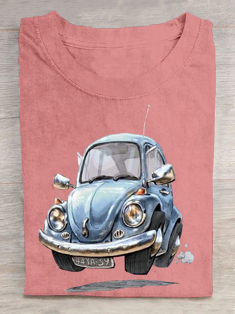 T-shirts Femmes Décontracté Été voiture Quotidien Ample Manches Courtes Droit Régulier Élasticité moyenne