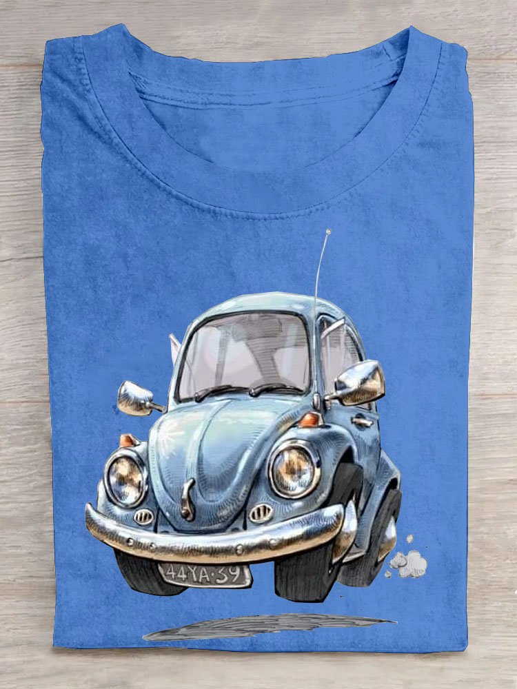 T-shirts Femmes Décontracté Été voiture Quotidien Ample Manches Courtes Droit Régulier Élasticité moyenne